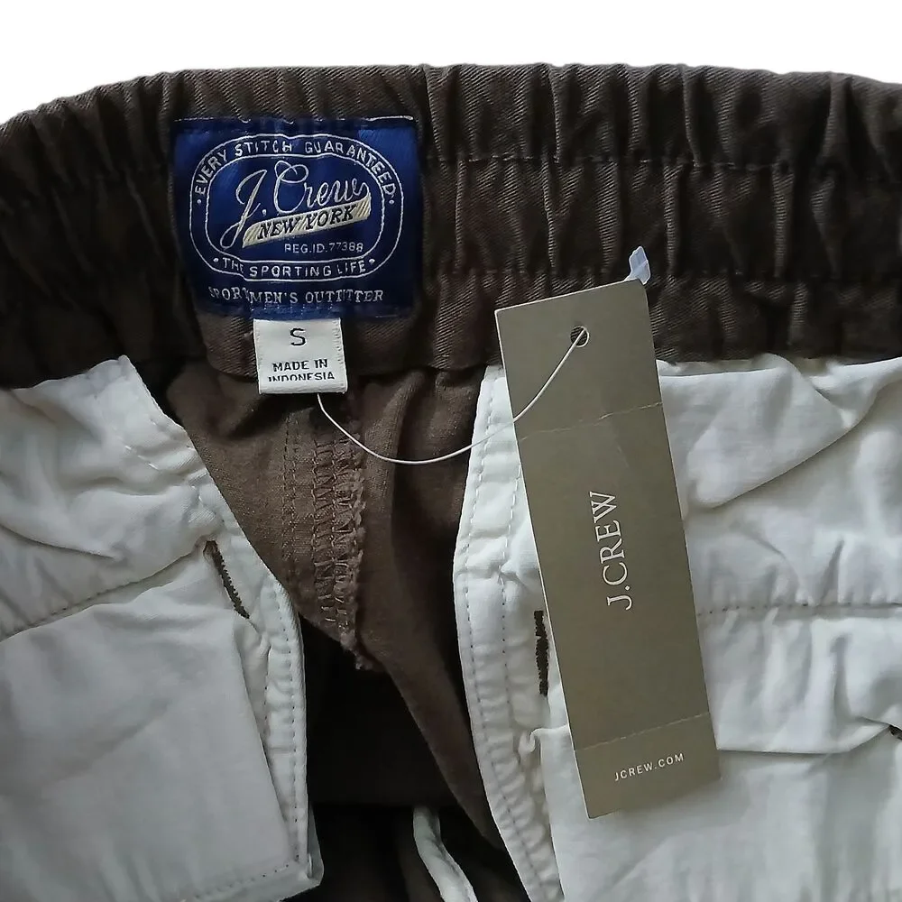 J.Crew Dock Pant Mens Small Abrasion-Resistant Cordura Slim Tapper Leg Brown NEW